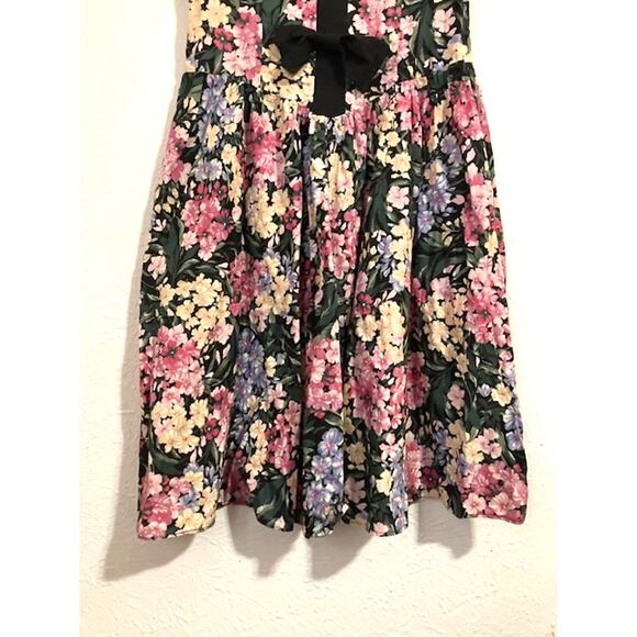 VINTAGE 80's Floral Party Dress - Breakin' Loose - M - Picture 6 of 14